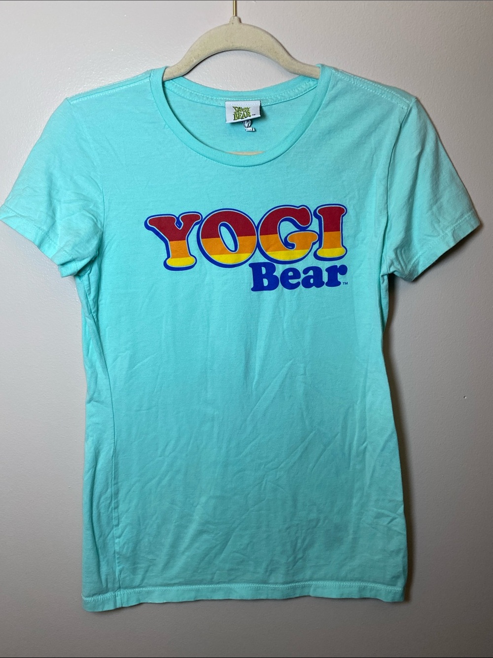 Alstyle Aqua Yogi Bear Graphic Tee Juniors Large